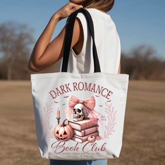 Large Dark Romance Tote Bag for Readers, Book Lovers, Bibliophiles - Picture 2 of 2